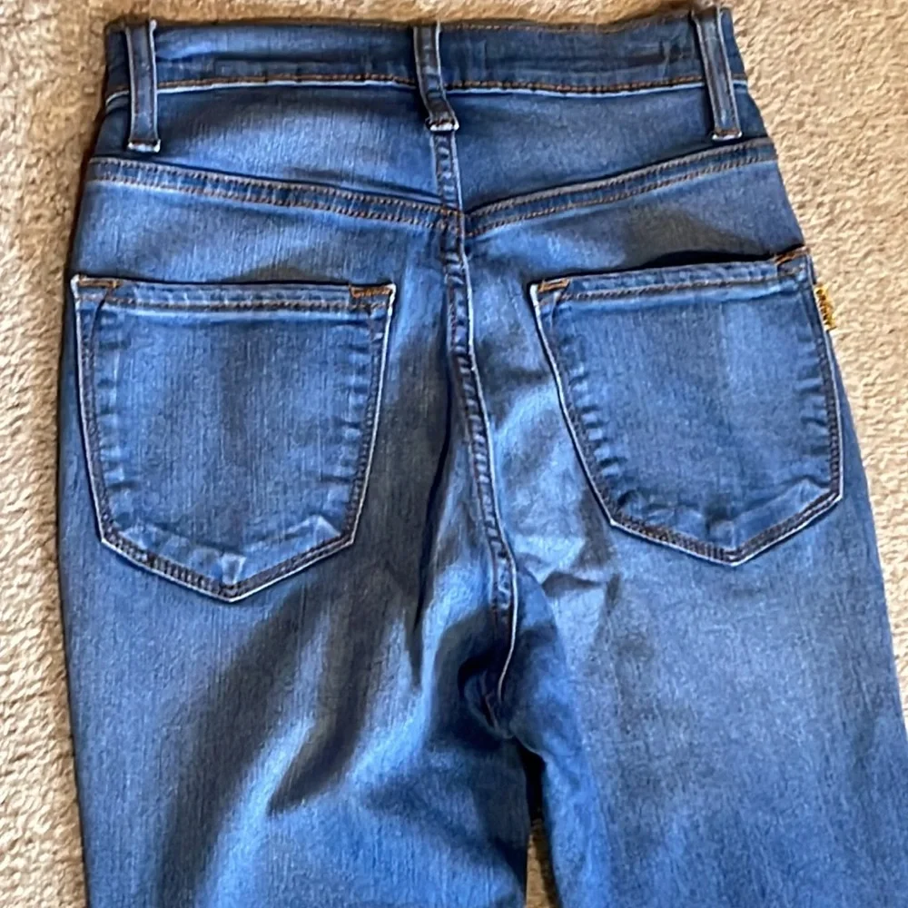 Vibrant Blue Flare Jeans - Picture 6 of 7